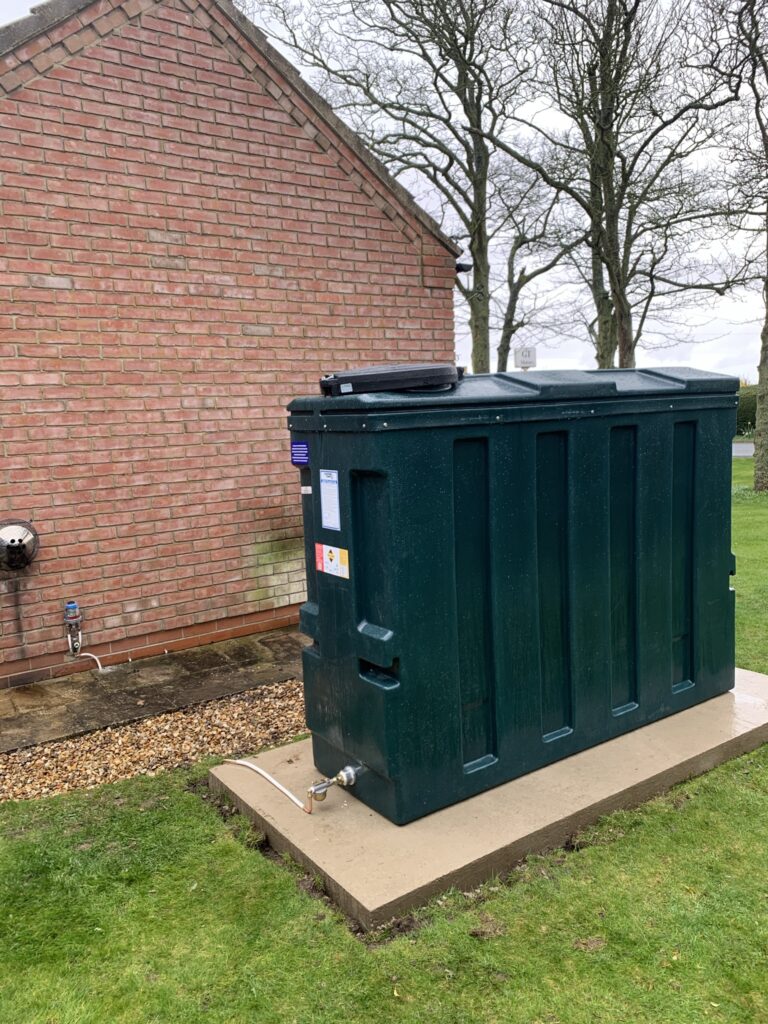 Oil tank installation near Louth
